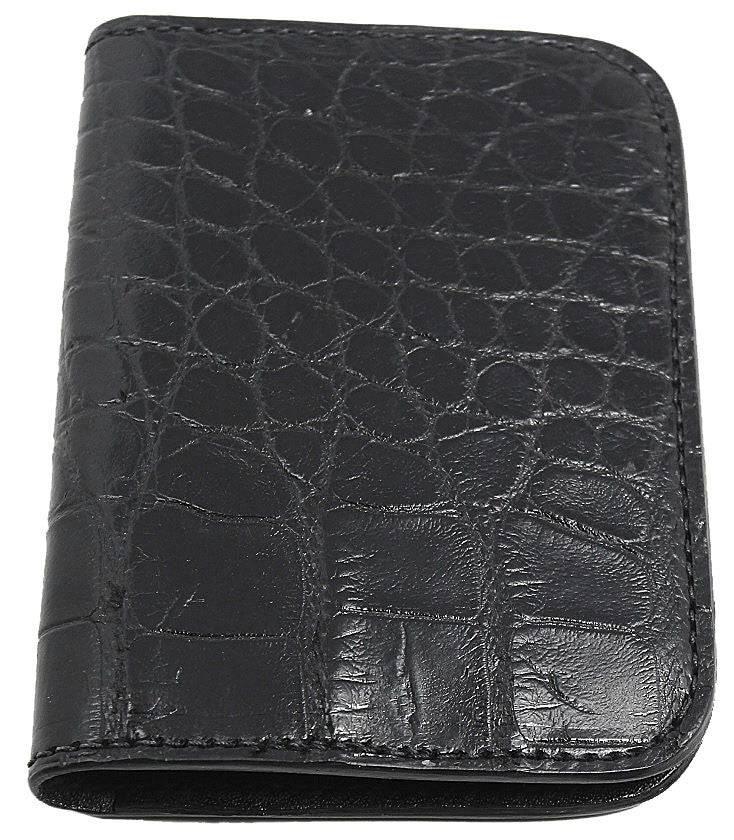 Black Alligator Passport Wallet - Bullhide Belts