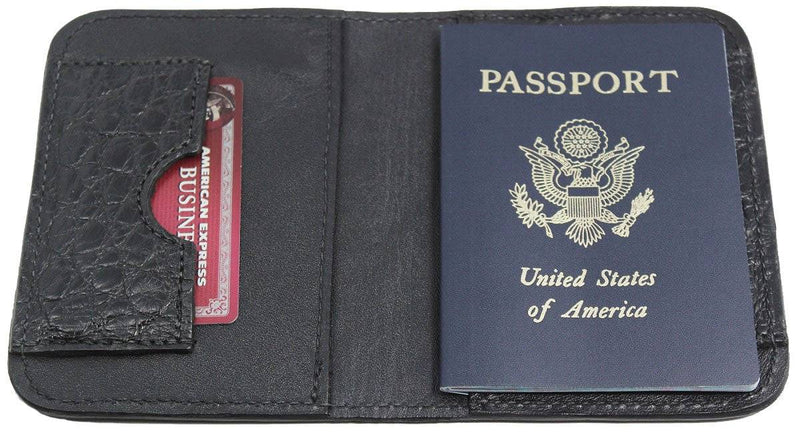 Black Alligator Passport Wallet - Bullhide Belts