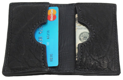 Bullhide Belts Black American Bison Credit Card & Business Card Wallet