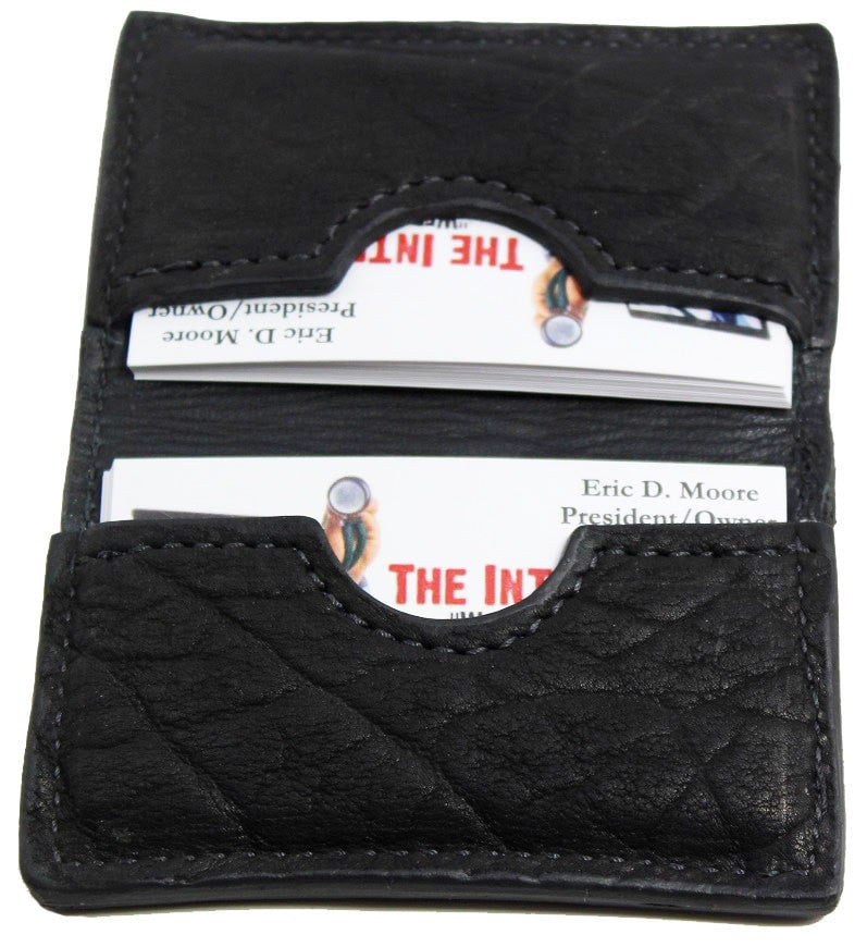 Bullhide Belts Black American Bison Credit Card & Business Card Wallet