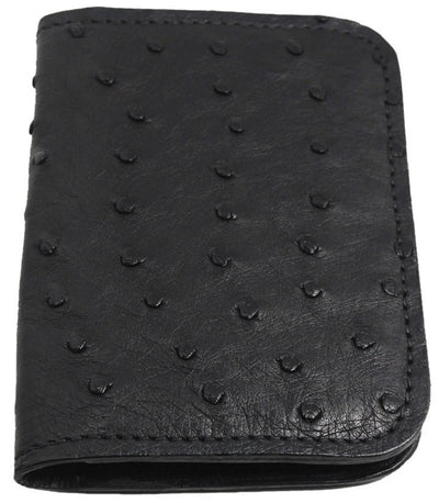Bullhide Belts Black Ostrich Passport Wallet