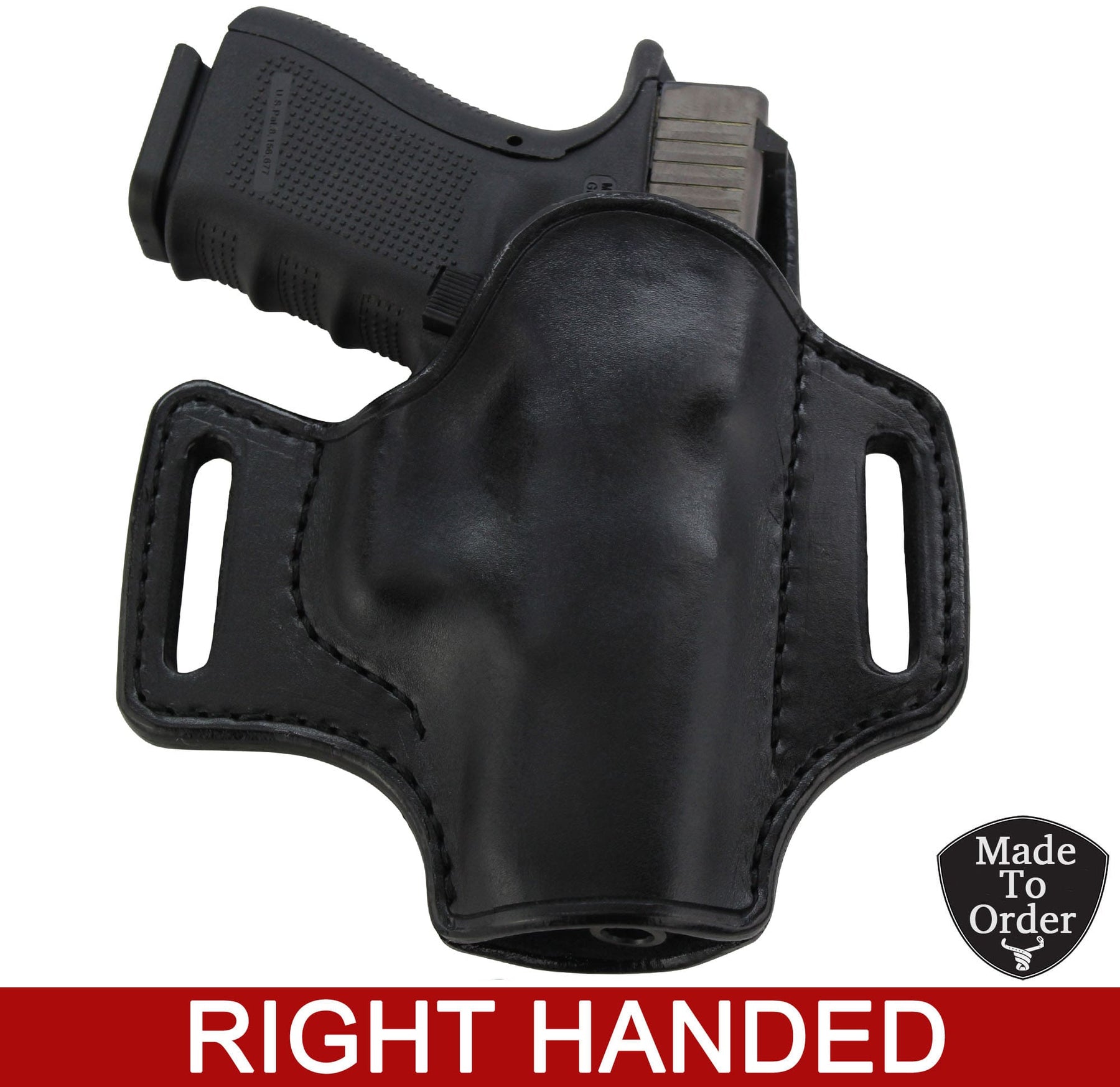 Black .45 Caliber Smooth Leather Holster - Western Express