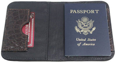 Brown Alligator Passport Wallet - Bullhide Belts
