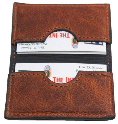 Brown American Bison Credit Card & Business Card Wallet - Bullhide Belts