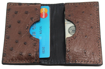 Bullhide Belts Brown Ostrich Credit Card & Business Card Wallet