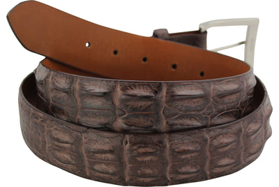 Brown Australian Saltwater Hornback Crocodile Designer Full Grain Leather Belt (Allow Approx. 4 Weeks To Ship) - Bullhide Belts