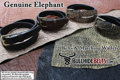Black Elephant Money Clip Wallet With Credit Card Slots - Bullhide Belts
