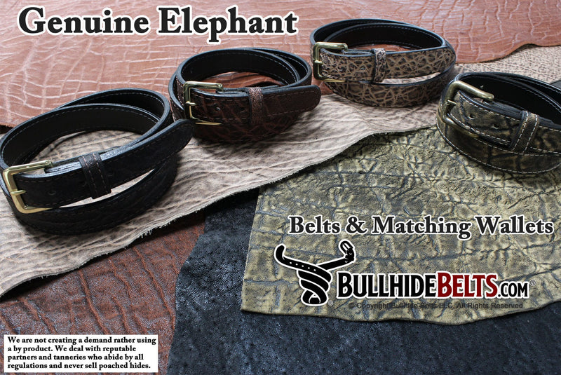 Rustic Brown Elephant Passport Wallet - Bullhide Belts