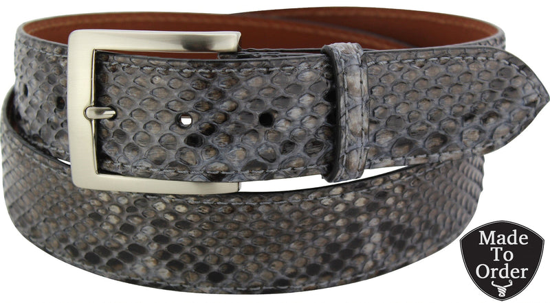 Men's Gray Python Snake Skin Designer Full Grain Leather Belt **Made To Order Allow 5 To 6 Weeks To Ship 36" / 1-1/4" Men's Gray Python Snake Skin Designer Full Grain Leather Belt **Made To Order Allow 5 To 6 Weeks To Ship 36" / 1-1/4"