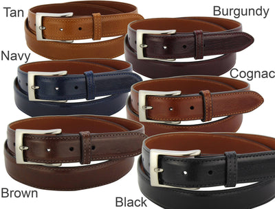 Black Italian Calf Leather Designer Full Grain Leather Belt (Allow Approx. 4 Weeks To Ship) - Bullhide Belts