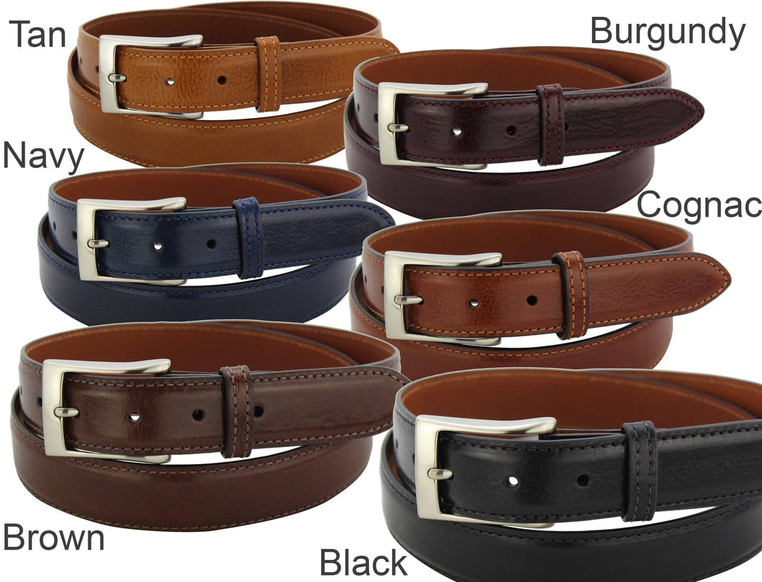 Men's Luxury Burgundy Italian Calf Leather Dress Belt 1" BullhideBelts.com Men's Luxury Burgundy Italian Calf Leather Dress Belt 1" BullhideBelts.com