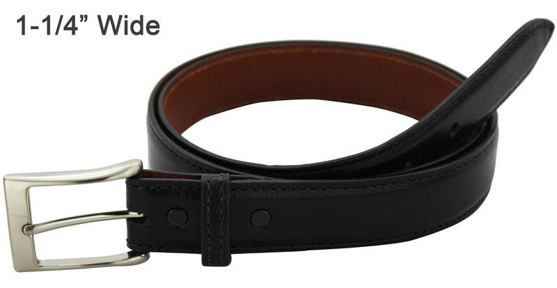 Black Italian Calf Leather Designer Full Grain Leather Belt (Allow Approx. 4 Weeks To Ship) - Bullhide Belts