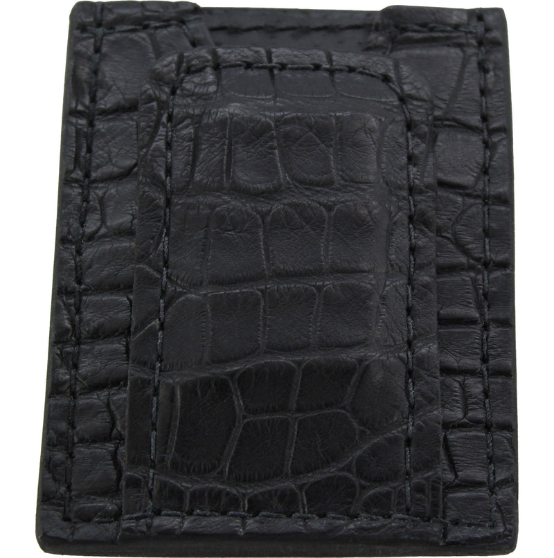 Black alligator skin money clip leather wallet by Bullhide Belts
