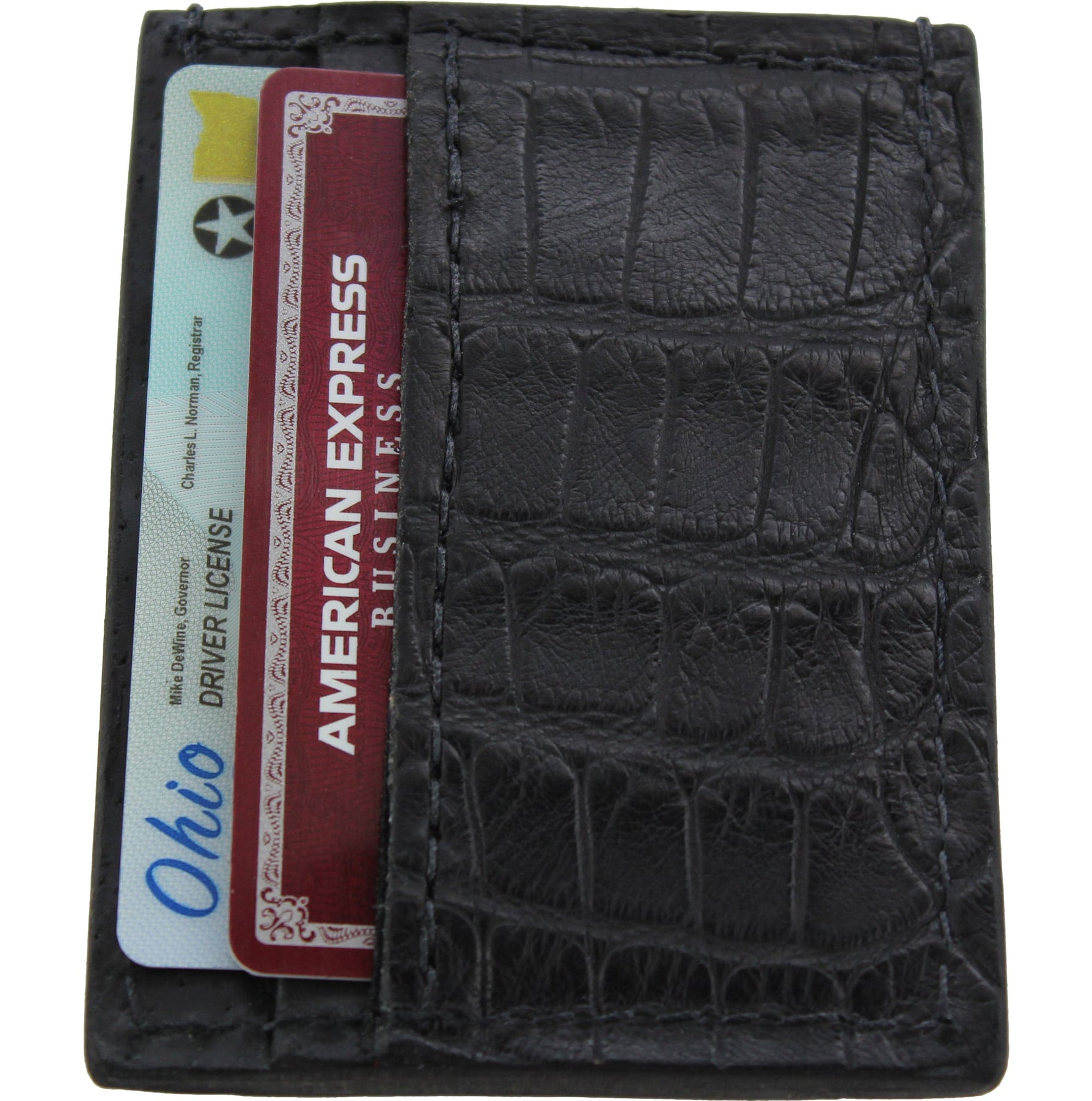 Alligator Credit Card Sterling Silver Money Clip Wallet