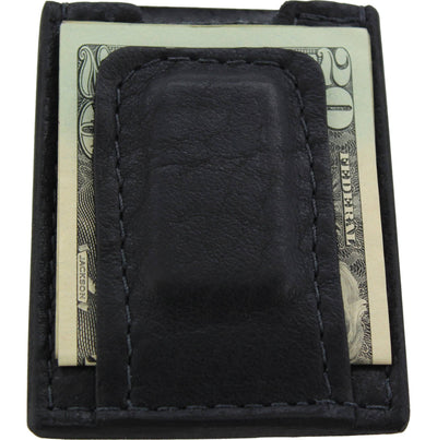 Black American Bison Money Clip Wallet With Credit Card Slots - Bullhide Belts