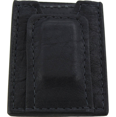 Black American Bison Money Clip Wallet With Credit Card Slots - Bullhide Belts