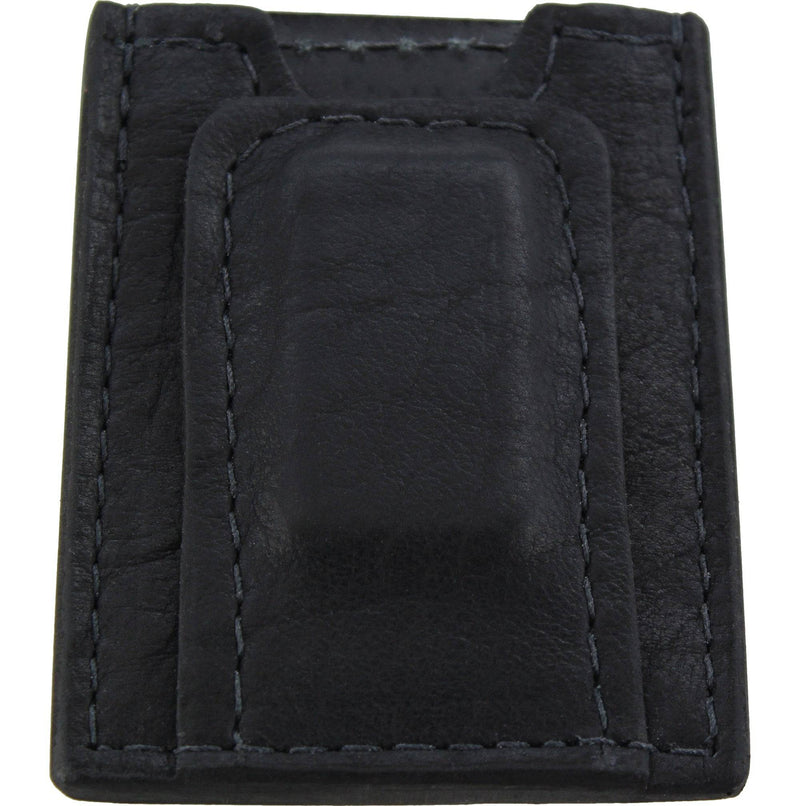 Black American Bison Money Clip Wallet with Credit Card Slots 