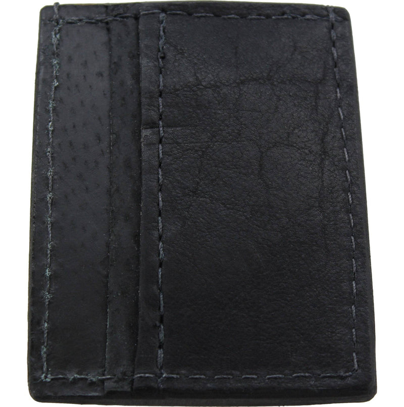 Black American Bison Money Clip Wallet With Credit Card Slots - Bullhide Belts