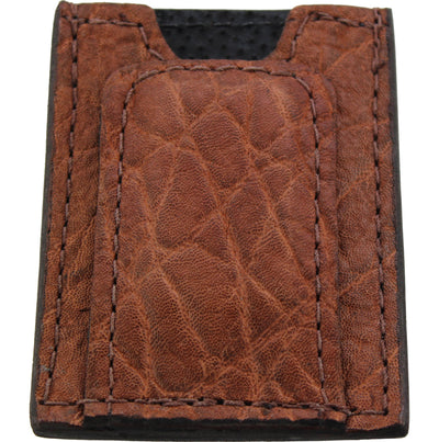 Caramel Brown Elephant Money Clip Wallet With Credit Card Slots - Bullhide Belts