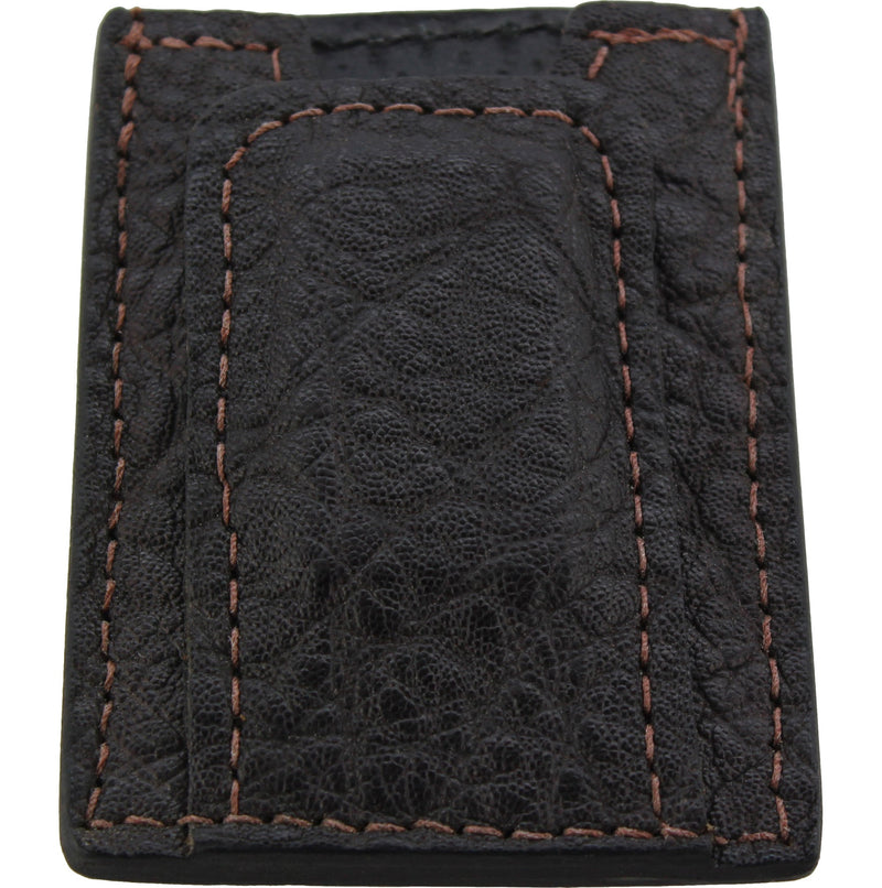 Dark Brown Elephant Money Clip Wallet With Credit Card Slots - Bullhide Belts