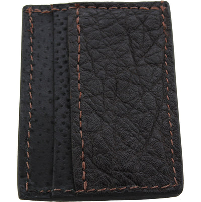 Dark Brown Elephant Money Clip Wallet With Credit Card Slots - Bullhide Belts