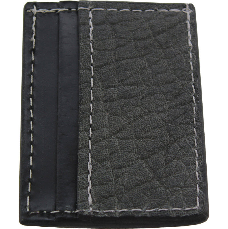 Charcoal Gray Elephant Money Clip Wallet With Credit Card Slots - Bullhide Belts