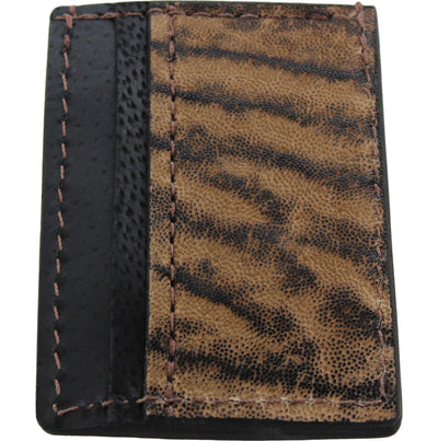 Rustic Brown Elephant Money Clip Wallet With Credit Card Slots - Bullhide Belts