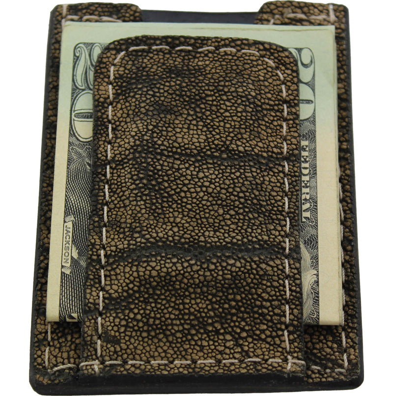 Tree Bark Elephant Money Clip Wallet With Credit Card Slots - Bullhide Belts