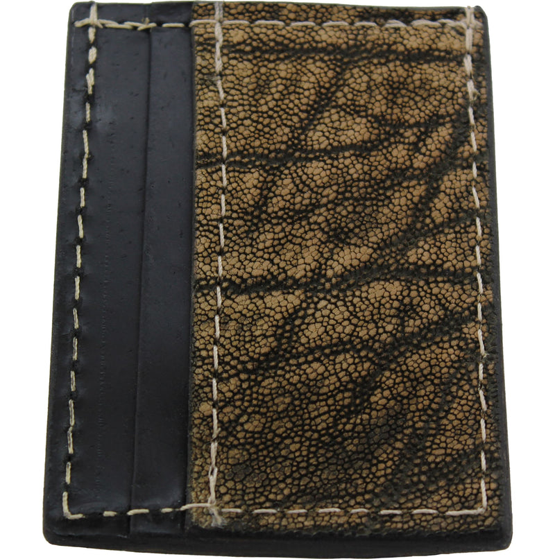 Tree Bark Elephant Money Clip Wallet With Credit Card Slots - Bullhide Belts