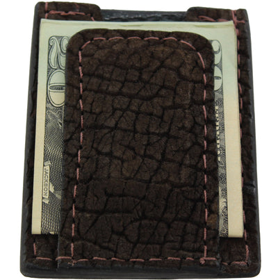 Brown Hippopotamus Money Clip Wallet With Credit Card Slots - Bullhide Belts