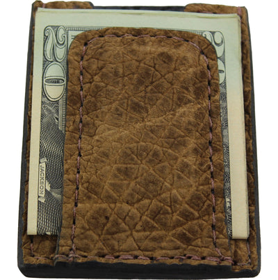 Tan Hippopotamus Money Clip Wallet With Credit Card Slots - Bullhide Belts