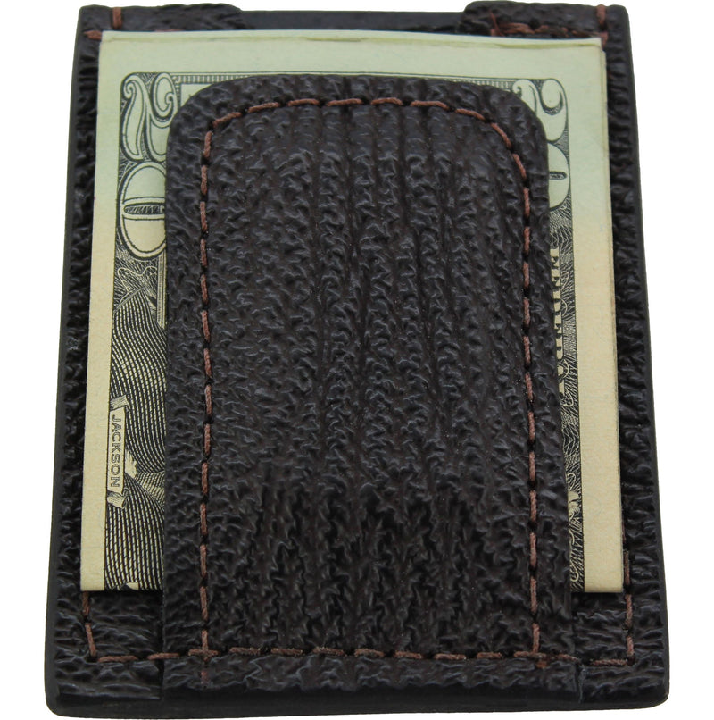 Brown Shark Money Clip Wallet With Credit Card Slots - Bullhide Belts