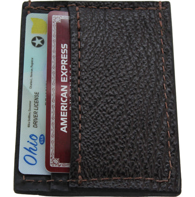 Brown Shark Money Clip Wallet With Credit Card Slots - Bullhide Belts