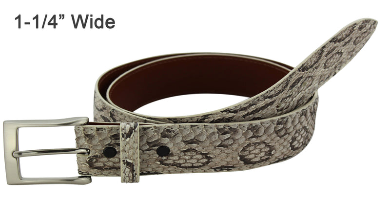 Bullhide Belts Viper Snake Skin Dress or Casual Designer Belt