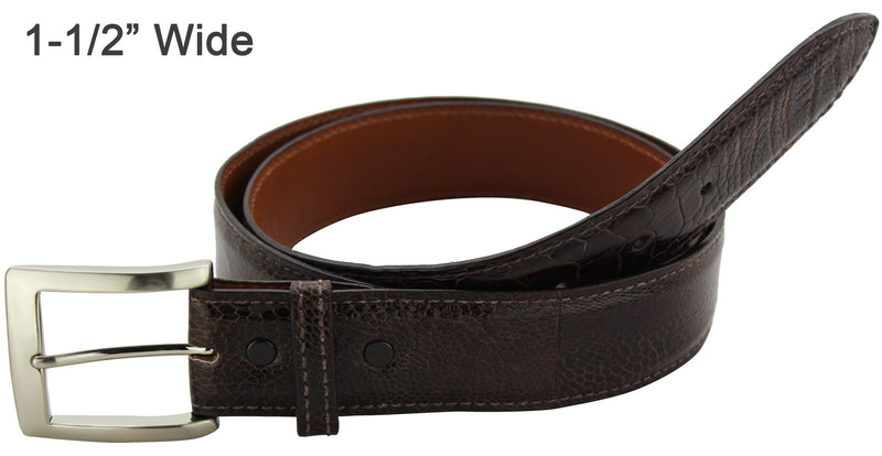 Bullhide Belts Brown Ostrich Leg Dress or Casual Designer Belt