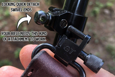 Black English Bridle Leather Adjustable Padded Two Point Rifle Sling - Bullhide Belts