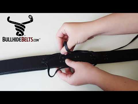 SPECIAL OFFER Black And Red Deluxe Leather Padded Guitar Strap With Adjustable Lace