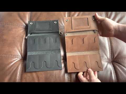 Tan Premium Leather Biker Chain Wallet With ID Window (Large
