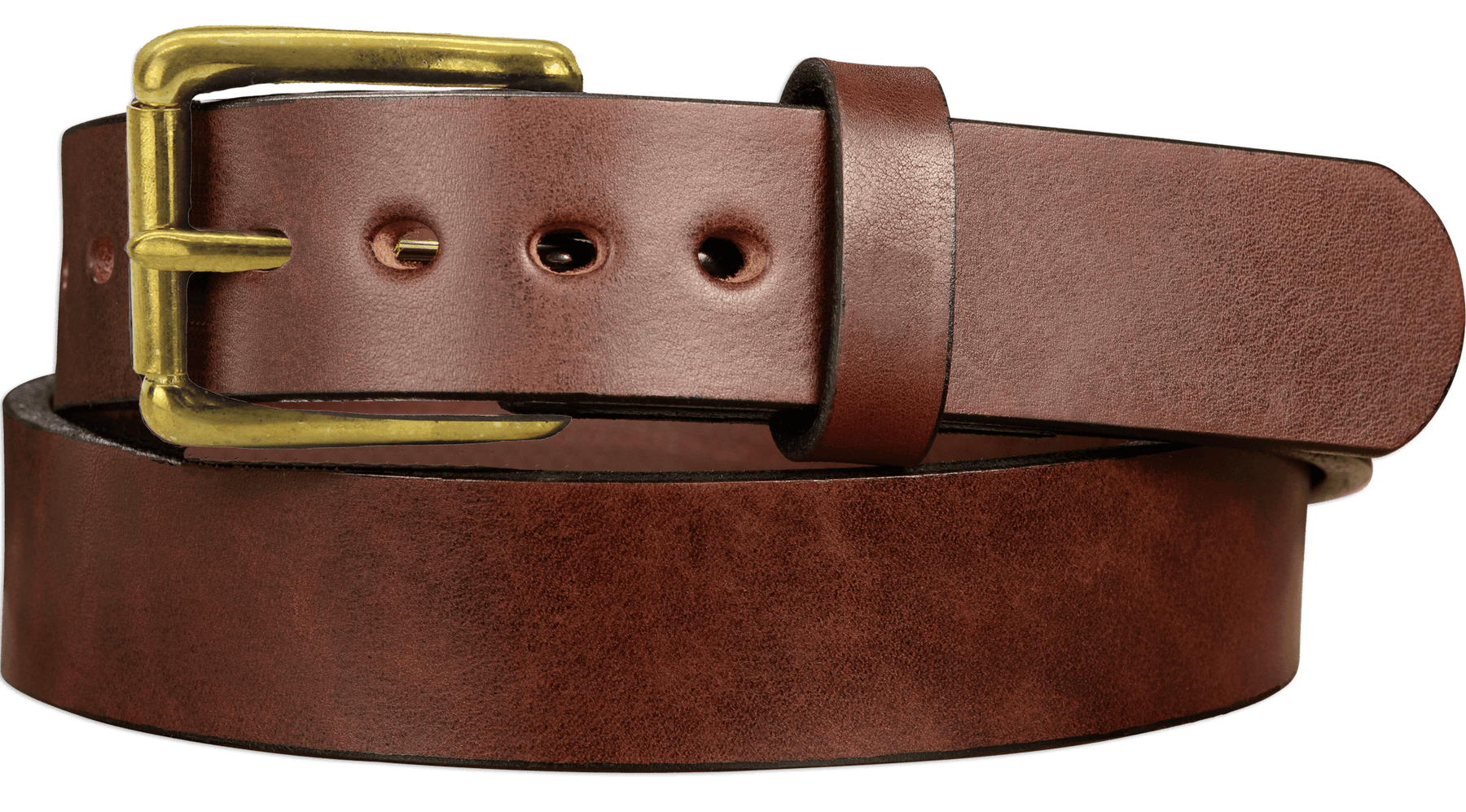 The Eastwood: Men's Brown Non Stitched Leather Belt Max Thick With Bra ...