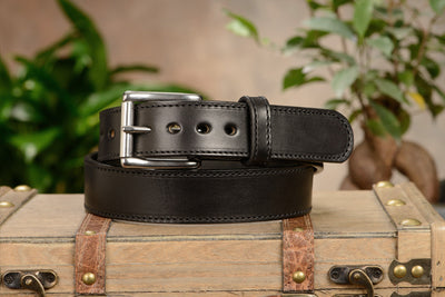 SPECIAL OFFER The Eastwood: Black Stitched Max Thick 1.50" - Bullhide Belts