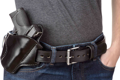 The Eastwood: Men's Black Stitched Leather Belt Max Thick 1.50" - Bullhide Belts