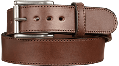The Eastwood: Men's Brown Stitched Leather Belt Max Thick 1.75" Extra Wide - Bullhide Belts