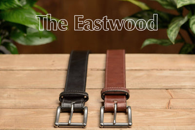 The Eastwood: Men's Black Stitched Leather Belt Max Thick 1.75" Extra Wide - Bullhide Belts