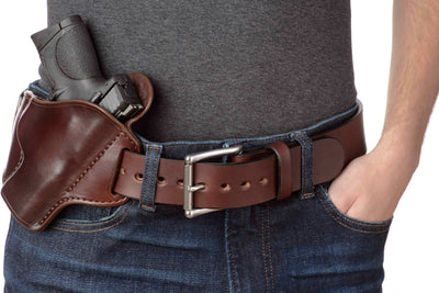 The Eastwood: Men's Brown Non Stitched Leather Belt Max Thick 1.75" Extra Wide - Bullhide Belts