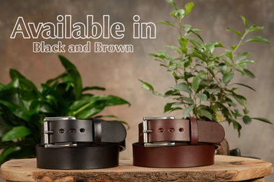 The Eastwood: Men's Brown Non Stitched Leather Belt Max Thick 1.75" Extra Wide - Bullhide Belts