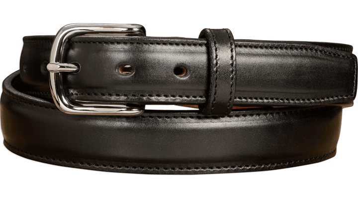 Stitched Italian Leather Dress Belt