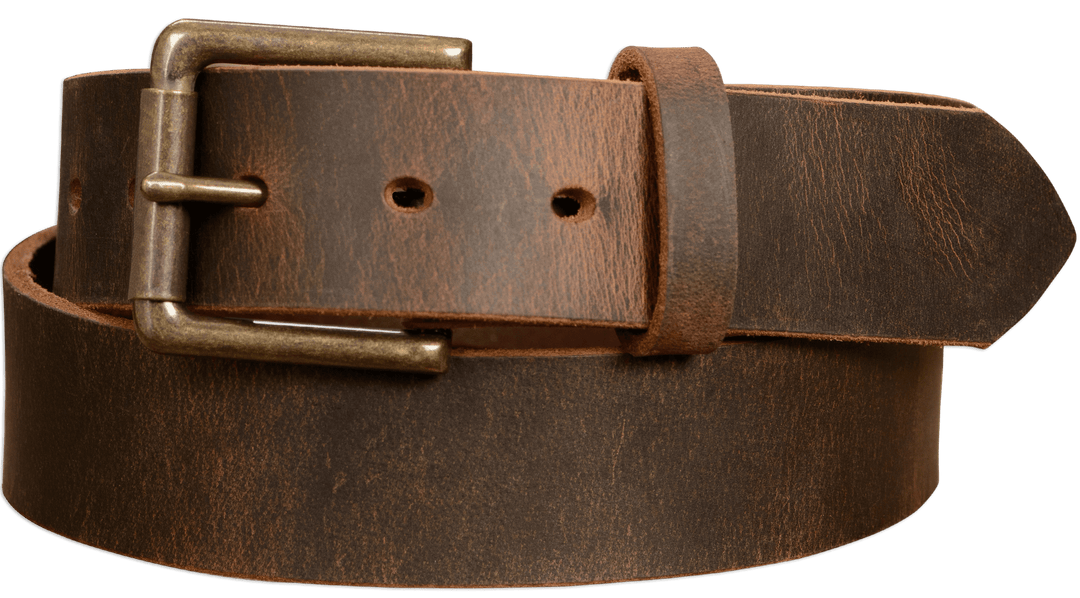 The Crazy Horse: Men's Oil Tanned Non Stitched Leather Belt