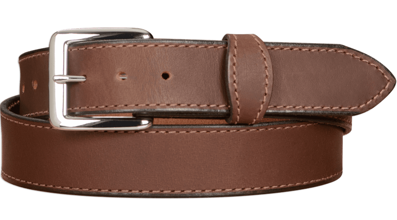 The Lakota: Brown Stitched Water Buffalo With Snaps 1.25" - Bullhide Belts