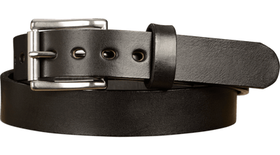 The Eastwood: Men's Black Non Stitched Leather Belt Max Thick 1.25" - Bullhide Belts