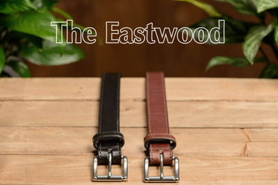 The Eastwood: Men's Brown Stitched Leather Belt Max Thick 1.25" - Bullhide Belts